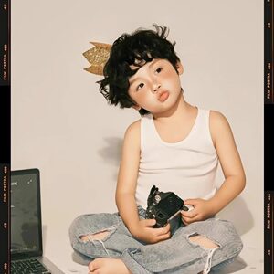 
100% pure cotton vest Class A children's boys and girls soft photography clothing inside and outside wearing summer suspender sleeveless top