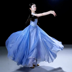 900-Degree Dream Dance Large Skirt Performance Costume, Elegant Chinese-Style Dance Costume, Classical Dance Performance Costume, Art Exam Costume