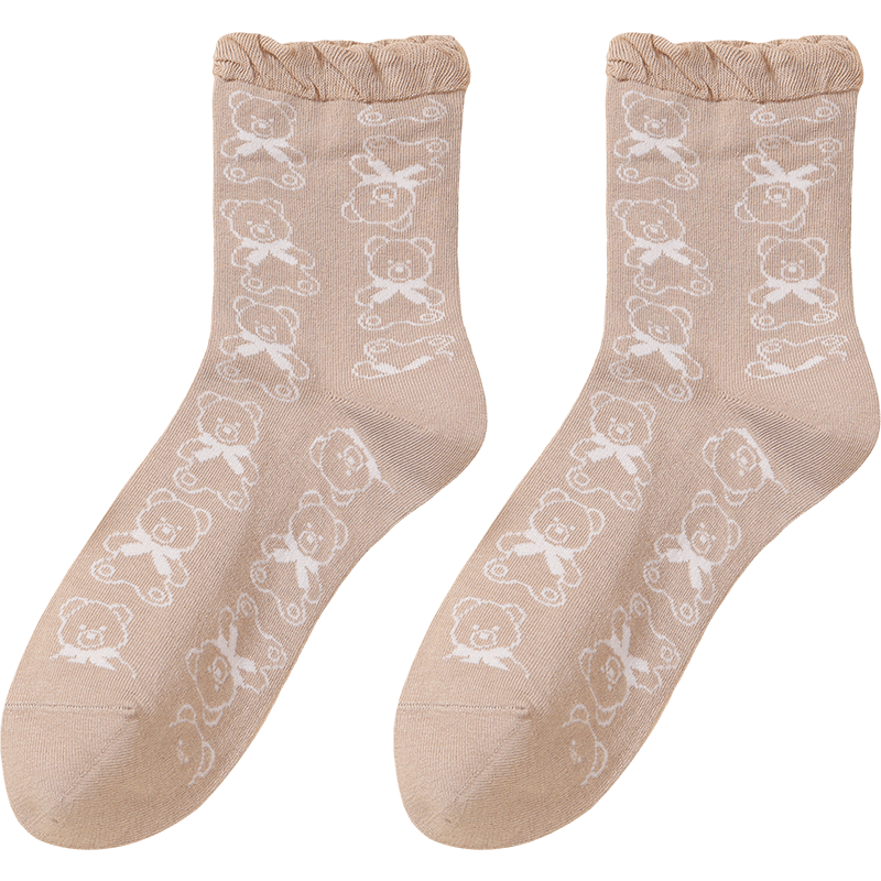 
tutuanna spring and autumn socks women's cotton socks animal cartoon full printed socks girls spring and autumn socks ins trend