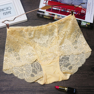 
2 pairs of free shipping large size underwear for fat women 200*0.5kg lace low waist birth year sexy breathable seamless briefs