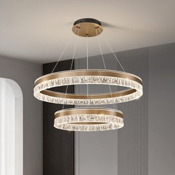 Italian-Style Light Luxury Chandelier, Living Room Lamp, Modern Minimalist Dining Room Lamp, High-End Crystal 2025 New Model Main Hall Lighting Fixtures