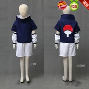 Naruto cosplay Sasuke Sasuke phiên bản vị thành niên thế hệ thời thơ ấu quần áo mùa hè quần áo ngắn tay