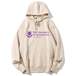 Queensland University Pullover Sweatshirt Queenland Souvenir Uq Hoodie Fleece-Lined Student School Student Gift