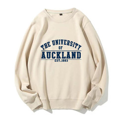 Auckland University Round Neck Sweatshirt Auckland Auckland Souvenir Student Outwear Spring, Autumn and Winter Fleece-Lined Warm