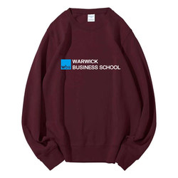Warwick Business School Crew Neck Sweatshirt with Fleece Lining, Thickened Class Uniform, Souvenir for Graduation Party