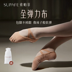 Elastic Dance Shoes for Women, Adults and Children, Ballet Shoes, Classical Dance New Style Dance Shoes, Practice Soft-Soled Gymnastics Shoes