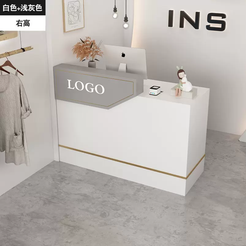 理发简易台现代前台收银台 接待台店铺服装店吧台桌柜台