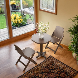 Outdoor Balcony Small Table and Chairs, Courtyard Leisure Outdoor Terrace Garden Three-Piece Set, Waterproof and Sun-Proof, Foldable