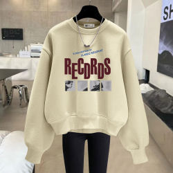Loose character round neck letter sweatshirt