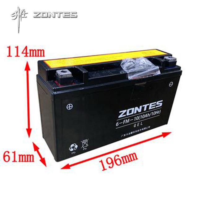 Shengshi ZT350T1T1T2R1R2V1X1X2GKS motorcycle 12V10AH colloid battery battery battery charger