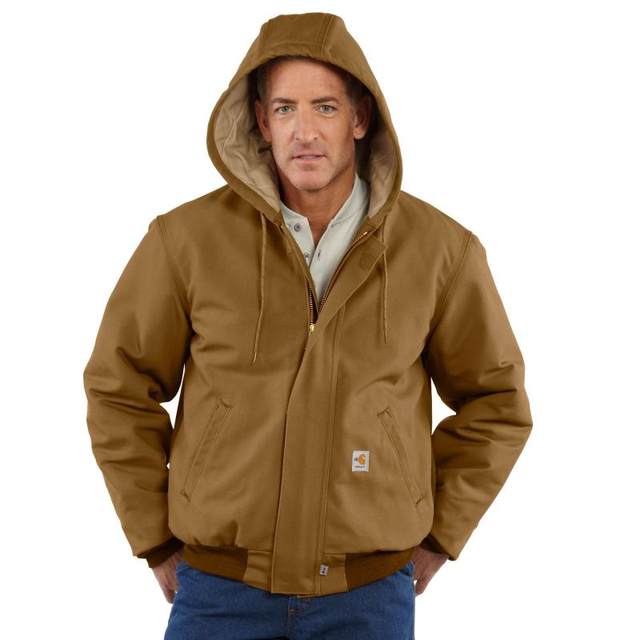 Carhartt Men's Jacket Warm Padded Hooded Jacket Comfortable Loose ...