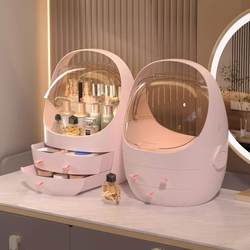 Japanese Imported Popular Cosmetics Storage Box, Household Desktop Dust-Proof Large-Capacity Dressing Table Skincare Product Organizer