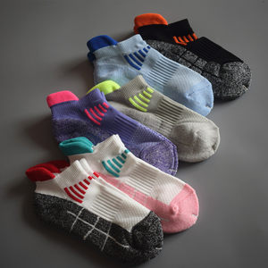 
Four Seasons Sports Socks Women's Towel Bottom Short-barrel Color Matching Mesh Breathable Running Fitness Playing Ball Spring and Summer Outdoor Socks