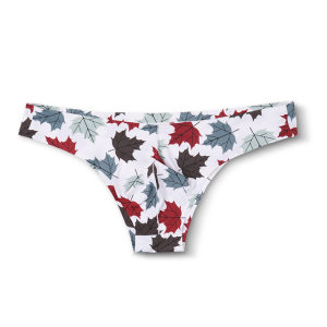 Men's small triangle half -bag hip sexy underwear personality printing ice silk no trace um bikini men's pants summer