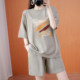 Clearance of foreign trade pure cotton sportswear suits for loss in summer, loose fashion and versatile women's fashionable and casual two-piece set