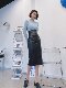 Brown PU leather skirt skirt 2024 autumn and winter new large size high-waisted hip slit one-step midi skirt