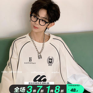 
Boys' long-sleeved T-shirt 2026 spring new style medium and large children's pure cotton street bottoming shirt T-shirt top trendy brand 8