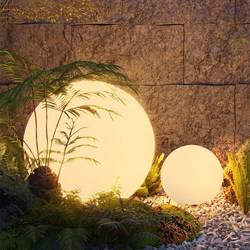 Solar Lawn Lamp Outdoor Waterproof Outdoor Spherical Landscape Lamp Courtyard Garden Floor-Standing Moon Lamp