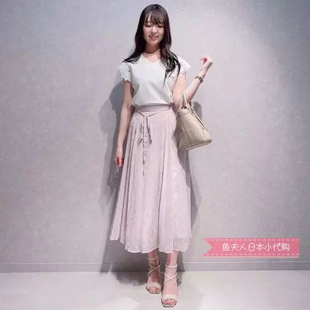 5折包邮鱼夫人日本代购Noela 4月波点提花系带半身裙5232015-Taobao