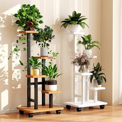 Balcony Flower Stand, Living Room Floor-Standing Storage Rack, Flower Pot Placement Rack, Plant Display Iron Art Living Room Succulent Stand
