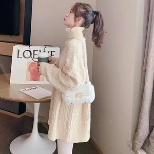 
Lady's turtleneck sweater loose outside wear lazy mid-length thickened warm autumn and winter 2022 new hot style