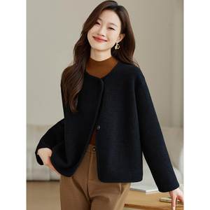 Woolen jacket for women in spring and autumn 2025 new popular models this year's popular women's wool women's sweater cardigan