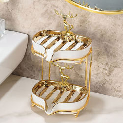 Soap dish no punching suction cup wall hanging creative double layer