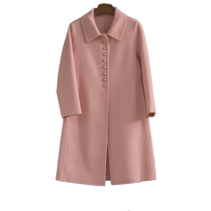 
Light luxury woolen coat 2026 new mid-length all Australian wool double-sided woolen cashmere women's coat solid color loose