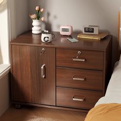 Lockable Bedside Cabinet Storage Cabinet Large Size Simple Modern Storage Cabinet Home Bedroom Simple Bedside Storage Cabinet