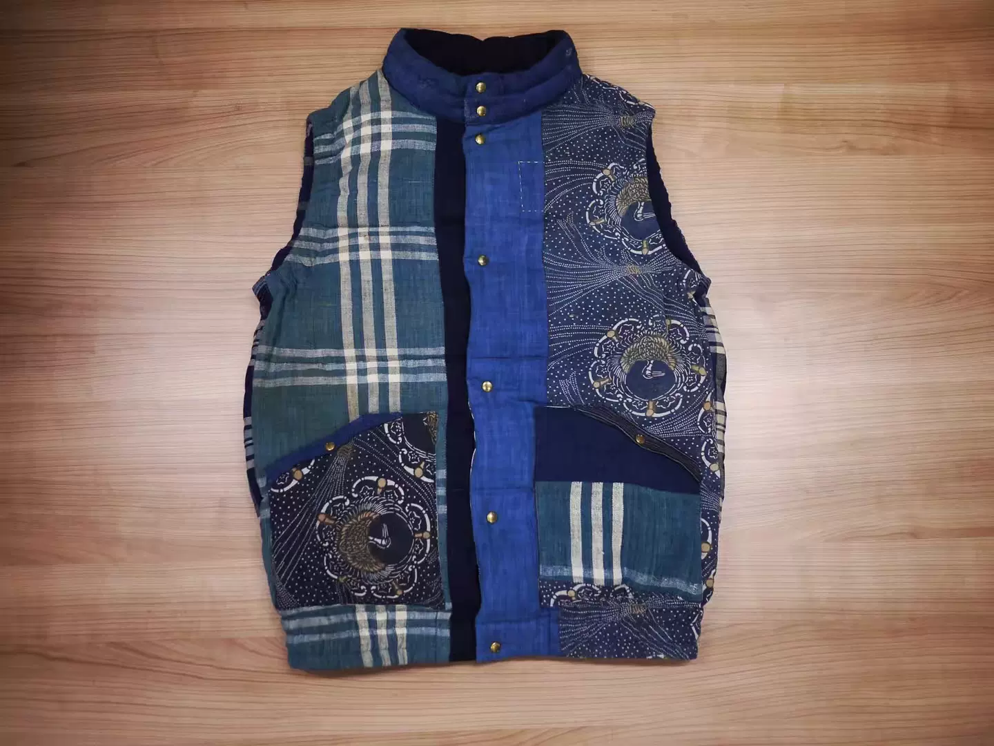 现货】Visvim ICT DOWN VEST KOFU INDIGO PATTERN 2-Taobao