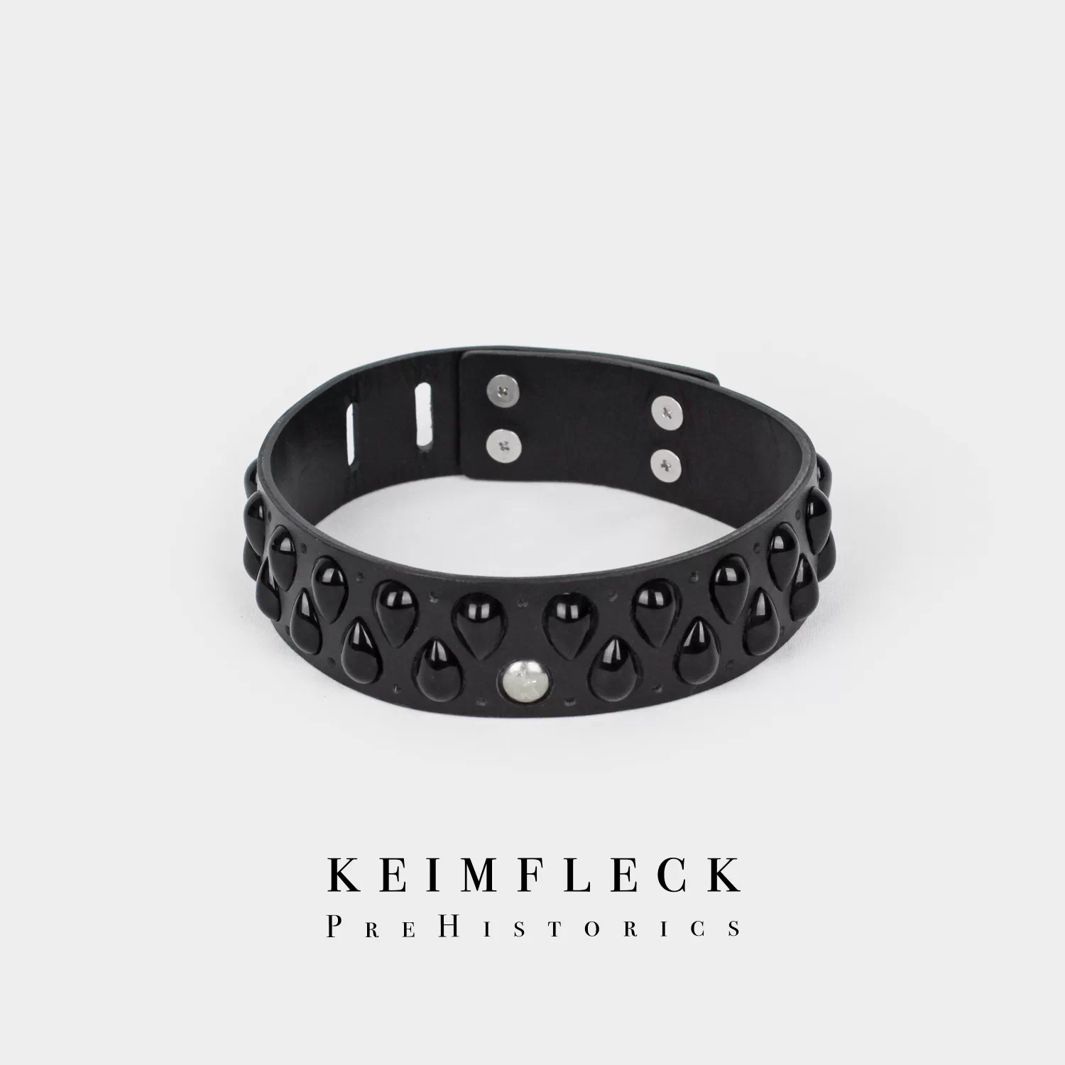 keimfleck 史前系列【沥青】石油黑重工真皮原创设计项圈choker-Taobao