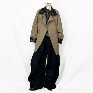 
No February Bane style contrasting design short windbreaker for women 2025 autumn lapel contrasting silhouette short jacket