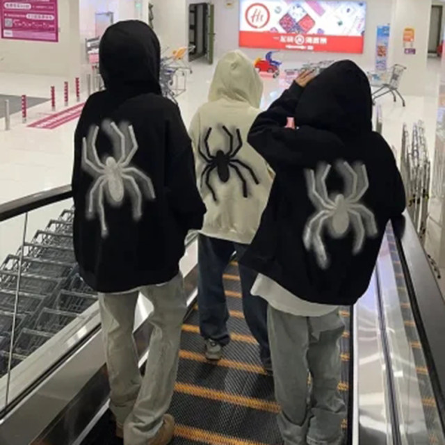Fat MM Extra Large Size 2-300Jin [Jin equals 0.5 kg] Fleece Thickened Printed Spider Zipper Sweatshirt for Women in Autumn and Winter New Loose Jacket