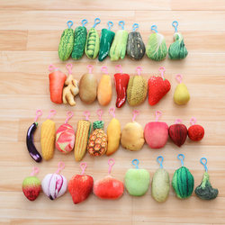 Simulated Vegetable Plush Toy Pendant, Vegetable, Corn, and Fruit Pendant, Educational Toy for Kindergarten Children