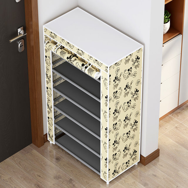 Simple shoe rack door door home multi-story indoor dormitory entrance door shoe cabinet rental house cover curtain 2025 hot model
