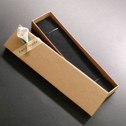 Retro Kraft Paper Pen Box, Environmentally Friendly Box, Lid and Bottom Gift Box, Artistic Rectangular Packaging Box, Business Gift Box