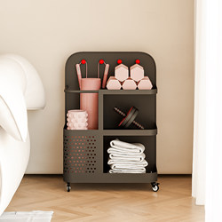 Yoga Mat Storage Basket, Movable Fitness Equipment Foam Roller Dumbbell Equipment Basket, Household Wheeled Sports Miscellaneous Basket