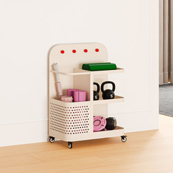 Fitness Equipment Storage Basket, Yoga Mat, Foam Roller, Household Wheeled Dumbbell Rack, Movable Sports Miscellaneous Box
