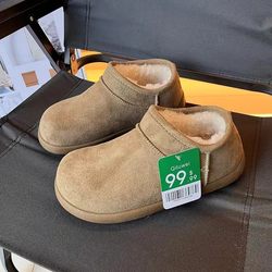 Men's Birkenstock-Style Slip-On Shoes, Winter Full-Coverage Snow Boots, New Model Shoes with Added Fleece for Warmth