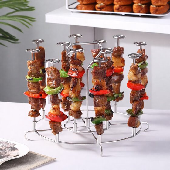 Air Fryer Barbecue Grill Grill Kitchen Home 304 Stainless Steel Vertical Flip-Frozen Hanging Stove Grilled Roast Sticker