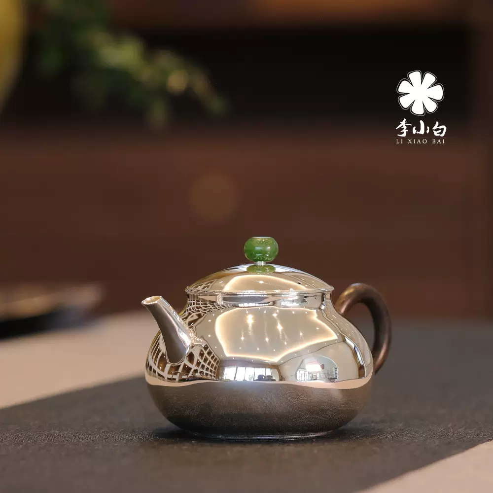 李小白银壶 纯银9999泡茶银壶 纯银泡茶壶 泡茶银壶 烧水银壶