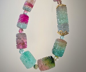 Xiaolei Tourmaline Live Room natural bracelet pendant accessories carving accessories back pattern 貔貅 rough and so on
