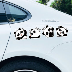 Cartoon Cute Panda Scratch Cover Car Sticker Personalized Creative Electric Vehicle Motorcycle Sticker Waterproof Car Sticker