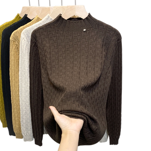 
Half turtleneck sweater women's base shirt 2025 autumn and winter new pullover Korean style sweater outside and long-sleeved top inside