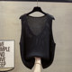 Hollow vest knitted vest vest vest for women 2025 Spring and Autumn New Loose Exterior Horse Clip Layered Sweater Vest Trendy