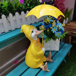 American-Style Country Duck Figurine, Realistic Cartoon Animal Resin Outdoor Courtyard Garden Decoration, Landscaping Ornament