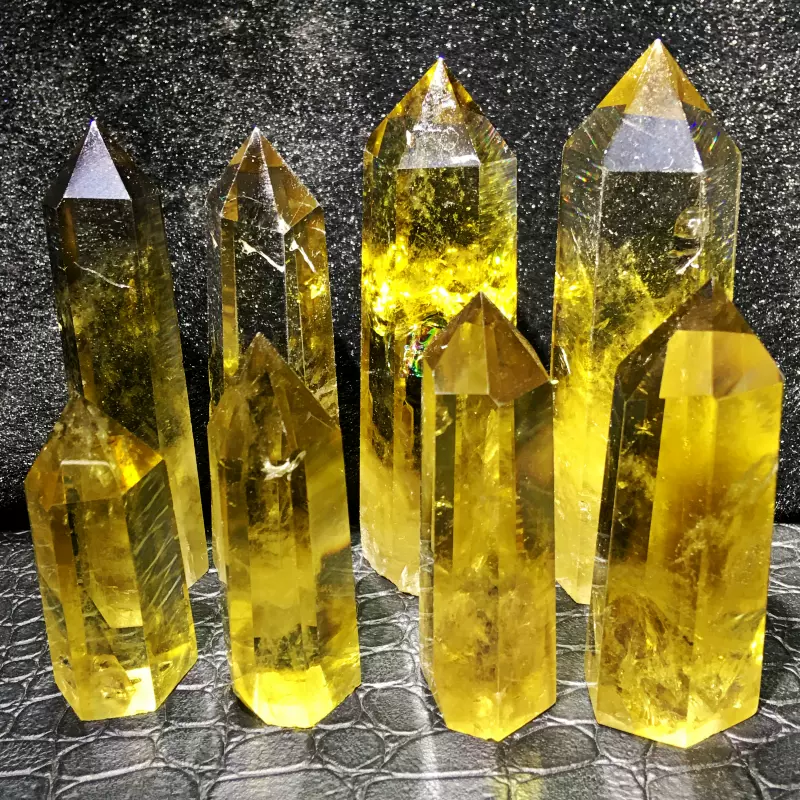 黄水晶　原石　石柱 シトリン（黄水晶）原石 磨き 23．1g 天然石販売 名取貴石