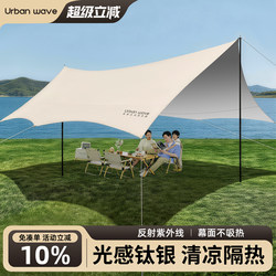 Titanium Silver Plastic Canopy Tent Outdoor 2026 New Model Table and Chair Camping Equipment Sunshade Tent No Need to Set up a Tarp
