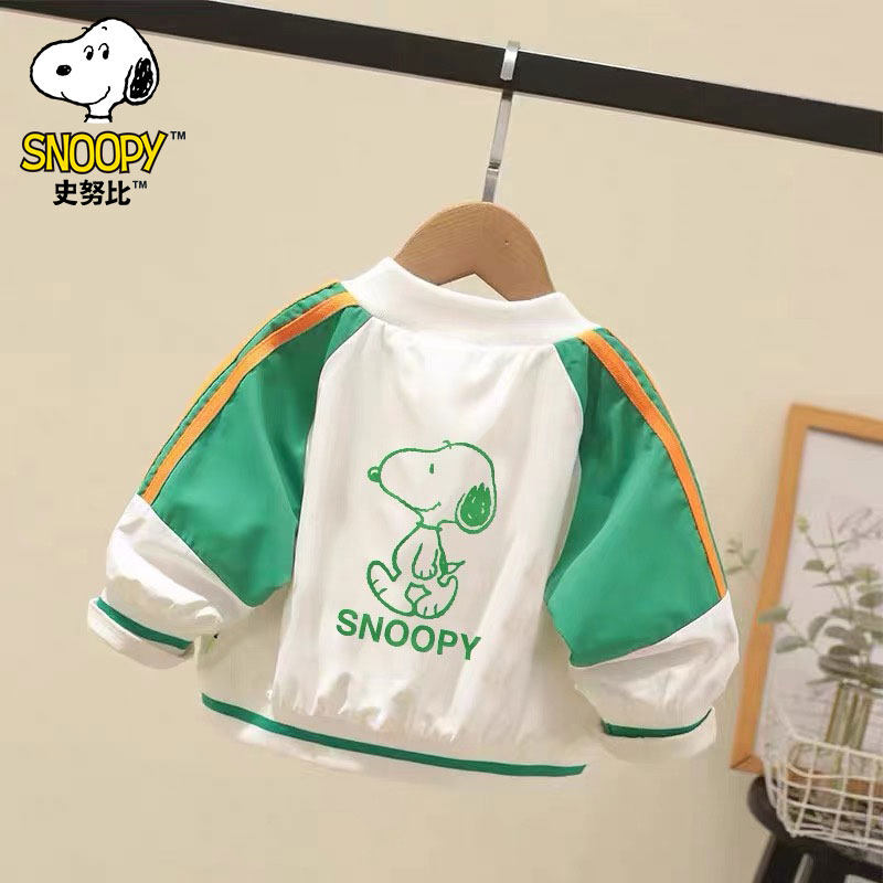 Chaqueta de béisbol Snoopy unisex para niños 100% poliéster