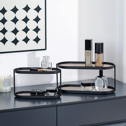Desktop Double-Layer Storage Rack, Accessible Luxury Skincare Products, Lipstick, Cosmetics, Perfume Tray, Multi-Purpose Storage Box, Aromatherapy